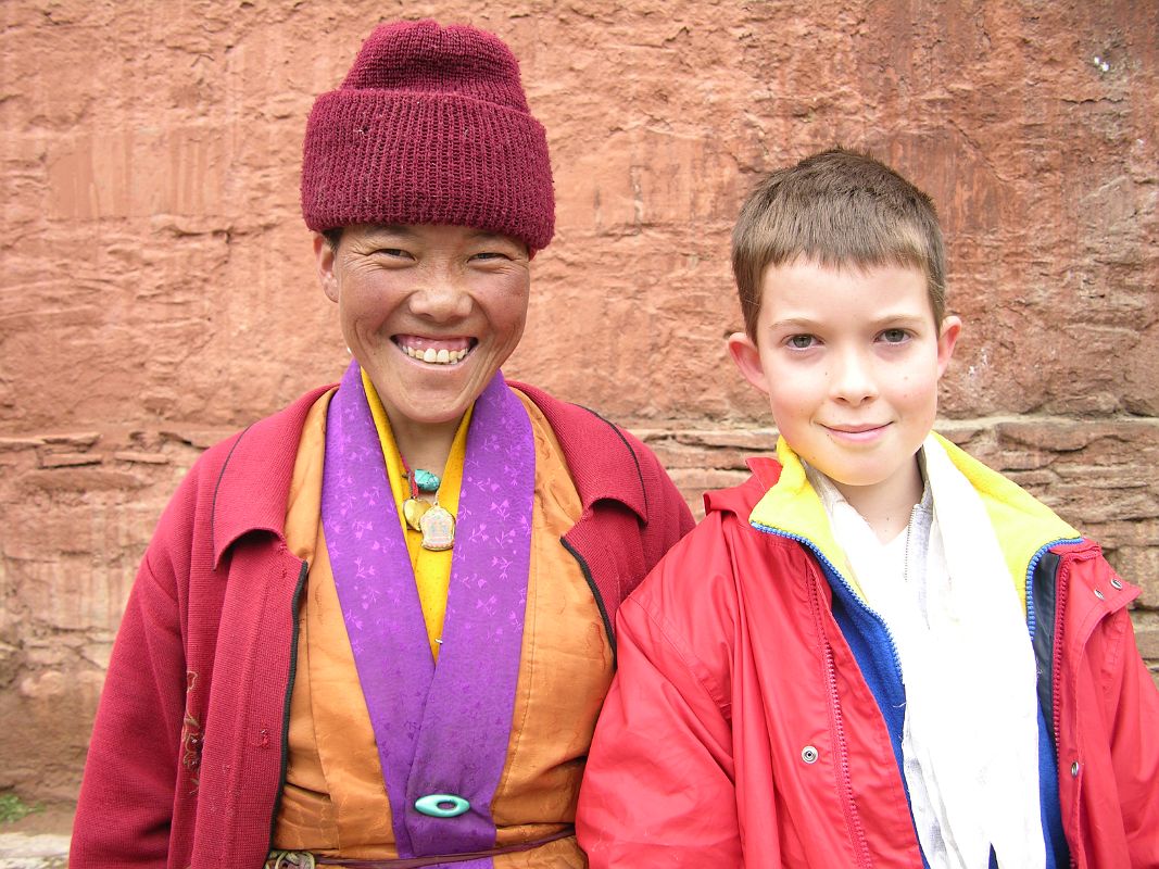 21 Rongbuk Monastery Nun and Peter Ryan